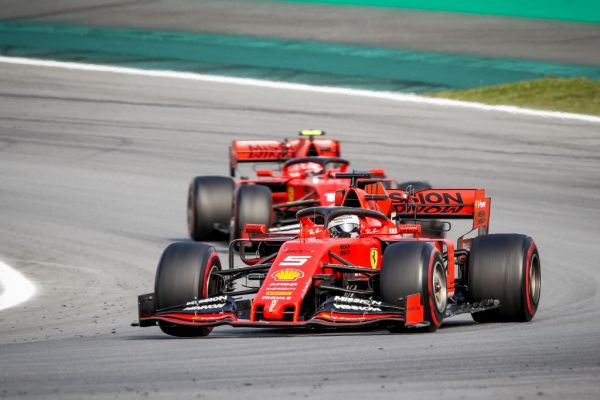 05 VETTEL Sebastian (ger), Scuderia Ferrari SF90, action 16 LECLERC Charles (mco), Scuderia Ferrari SF90, action during the 2019 Formula One World Championship, Brazil Grand Prix from November 15 to 17 in Sao Paulo, Brazil. PHOTO | AFP