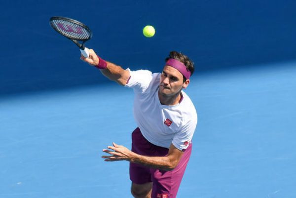 3rd seed ROGER FEDERER (SUI) in action against TENNYS SANDGREN (USA) on Rod Laver Arena in a Women's Singles Quarterfinals match on day 9 of the Australian Open 2020 in Melbourne, Australia. PHOTO | AFP