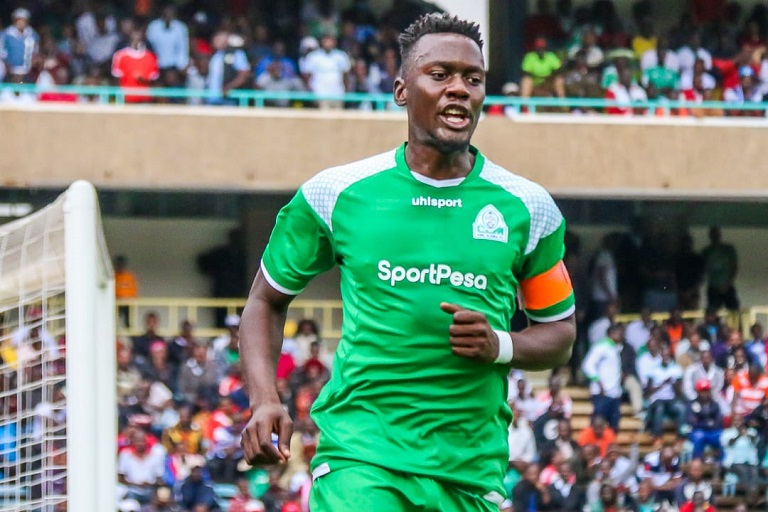   Gor Mahia FC captain, Harun Shakava, in action during their SportPesa Premier League Mashemeji Derby against AFC Leopards SC on July 22, 2018 at the MISC Kasarani. PHOTO/SPN 