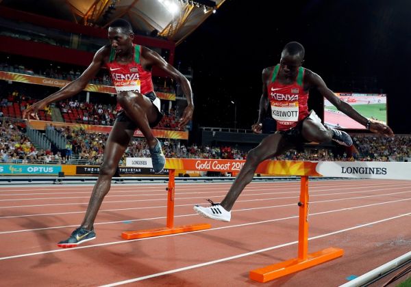  Conseslus Kipruto and Abraham Kibiwott of Kenya.