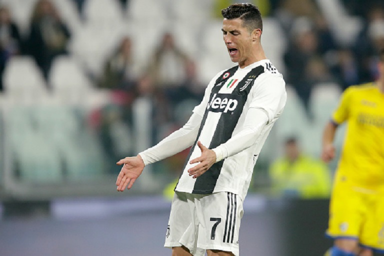  Cristiano Ronaldo of Juventus during the Italian Serie A match between Juventus v Frosinone at the Allianz Stadium on February 15, 2019 in Turin Italy. PHOTO/GettyImages