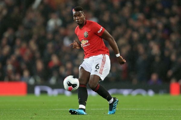  Paul Pogba of Man Utd in action during the Premier League match between Manchester United and Arsenal FC at Old Trafford on September 30, 2019 in Manchester, United Kingdom. PHOTO/ GETTY IMAGES