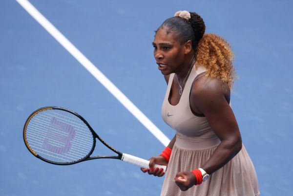 Serena Williams of the United States celebrates winning match point in the third set during her Women's Singles fourth round match against Maria Sakkari of Greece on Day Eight of the 2020 US Open at the USTA Billie Jean King National Tennis Center on September 7, 2020 in the Queens borough of New York City. PHOTO | AFP
