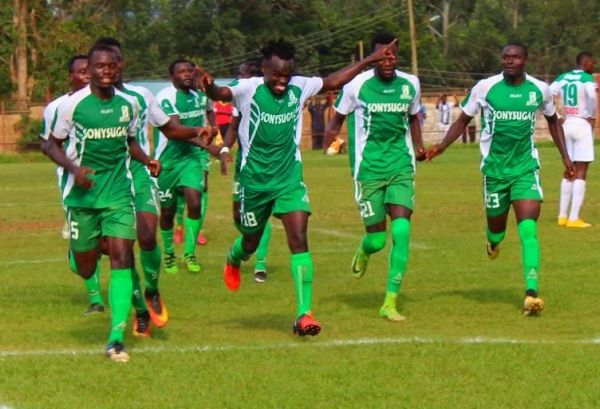 Sony Sugar FC celebrating a goal during a Sportpesa Premier League game on February 7, 2019. PHOTO/SONY SUGAR FC