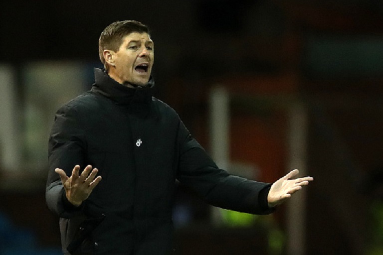  Steven Gerrard, Manager of Rangers reacts during the Scottish Cup 5th Round match between Kilmarnock and Rangers at Rugby Park on February 9, 2019 in Kilmarnock, Scotland. PHOTO/GettyImages
