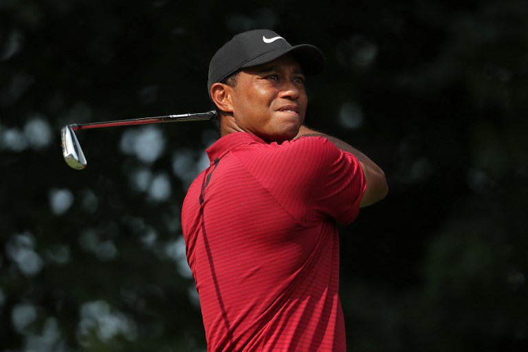  Tiger Woods of the United States in action during the final round of the 2018 PGA Championship at Bellerive Country Club on August 12, 2018 in St Louis, Missouri. PHOTO/AFP
