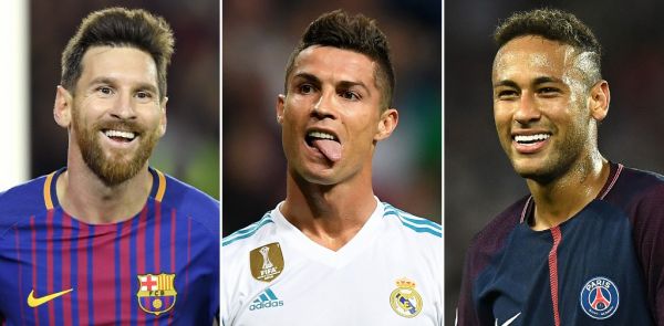 A combination of images shows (L-R) Barcelona's Argentinian forward Lionel Messi, Real Madrid's Portuguese forward Cristiano Ronaldo and Paris Saint-Germain's Brazilian striker Neymar. Neymar was named alongside Cristiano Ronaldo and Lionel Messi on the three-man shortlist for the Best FIFA Men's Player Award, which was announced in London on September 22, 2017. PHOTO | AFP