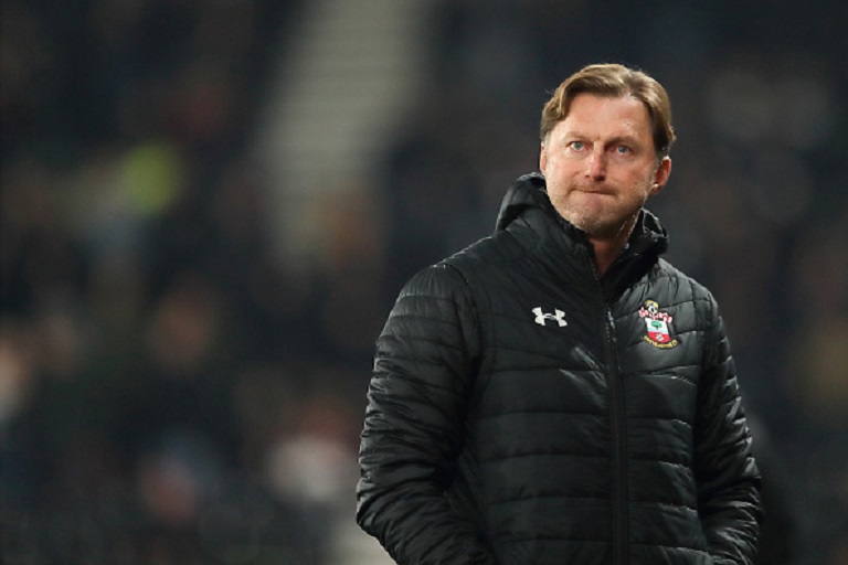 A dejected Southampton Manager \ head coach Ralph Hasenhuttl during the FA Cup Third Round match between Derby County and Southampton FC at Pride Park on January 5, 2019 in Derby, United Kingdom. PHOTO/GettyImages