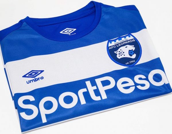 A sample of the new AFC Leopards SC new Umbro kit unveiled on Monday, July 8, 2019. PHOTO/Courtesy/AFC Leopards