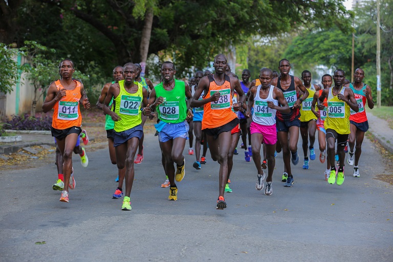 Action during a past Kisumu City Marathon.PHOTO/ SPN