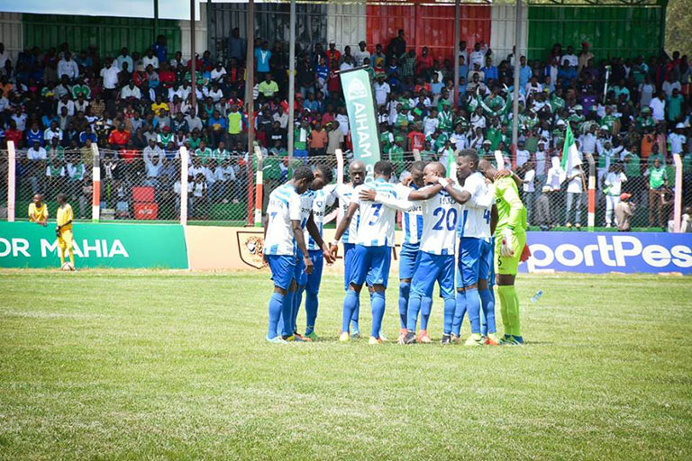 AFC Leopards players hurdle before their Mashemeji Derby against Gor Mahia FC. PHOTO/SPN