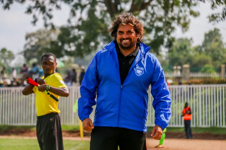 AFC Leopards SC coach Rodolfo Zapata during the SportPesa Shield victory over Kenya Police FC at the Bukhungu Stadium on Saturday, September 1, 2018. PHOTO/SPN