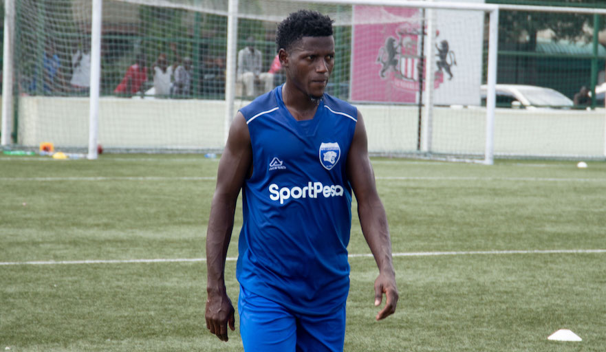 AFC Leopards SC forward, Marcel Kaheza, who is on loan from Tanzania side Simba SC is pictured during their training session on Sunday, January 20, 2019. PHOTO/SPN