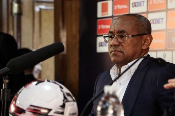 Ahmad Ahmad, President of the Confederation of African Football (CAF), holds a press conference at the Cairo International Stadium, ahead of the opening of 2019 Africa Cup of Nations on Friday. PHOTO/AFP