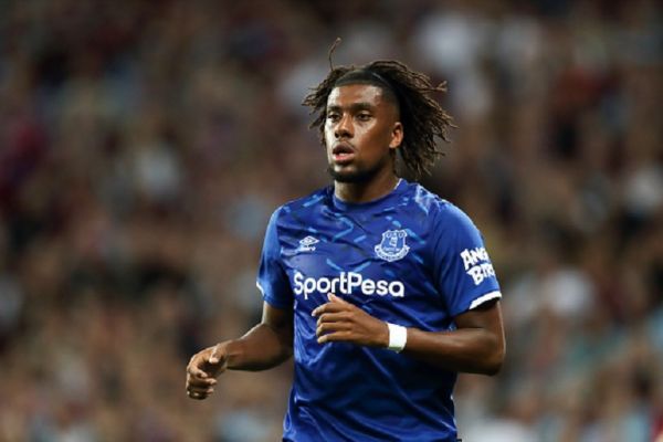 Alex Iwobi of Everton during the Premier League match between Aston Villa and Everton FC at Villa Park on August 23, 2019 in Birmingham, United Kingdom.PHOTO/ GETTY IMAGES