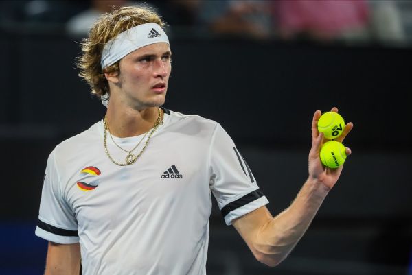 Alexander Zverev of Germany prepares to play against Alex de Minaur of Australia during their first session men's singles match on day one of the ATP Cup tennis tournament in Brisbane on January 3, 2020. PHOTO | AFP