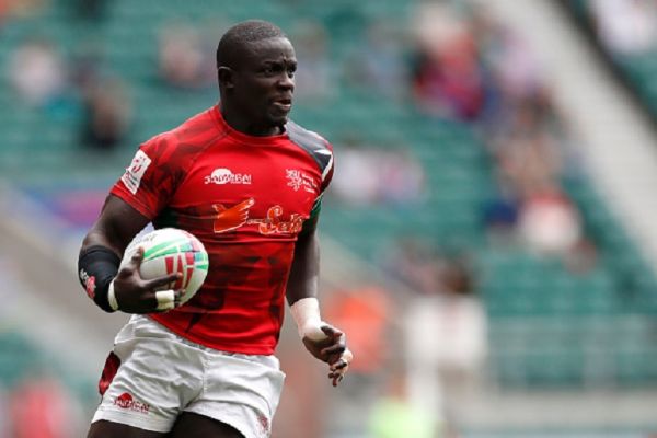 Andrew Amonde scores a try during the Kenya v Scotland Challenge Trophy Quarter Finals during day two of the HSBC London Sevens at Twickenham Stadium on May 26, 2019 in London, United Kingdom. PHOTO/ GETTY IMAGES