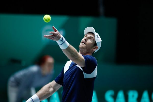 Andy Murray of England in action during his match played against Tallon Griekspoor of The Netherlands during the Davis Cup 2019, Tennis Madrid Finals 2019 on November 20, 2019 at Caja Magica in Madrid, Spain. PHOTO | AFP
