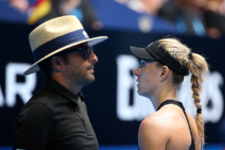 Angelique Kerber of Germany takes a moment in her match against Alize Cornet of France during day five of the 2019 Hopman Cup at RAC Arena on January 02, 2019 in Perth, Australia. PHOTO/GettyImages