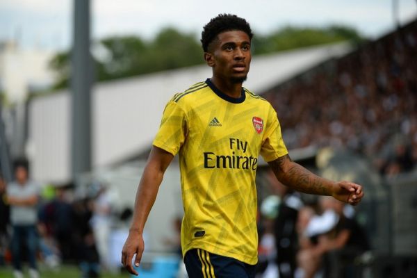 Arsenal's English midfielder Reiss Nelson reacts during the International friendly football match between Angers SCO and Arsenal FC, at the Raymond-Kopa Stadium, in Angers, northwestern France, on July 31, 2019. PHOTO | AFP