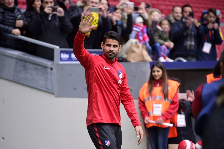 Atletico Madrid striker Diego Costa .PHOTO/AFP