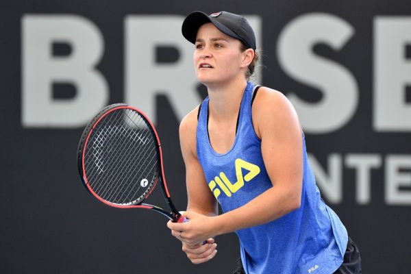 Australia's Ashleigh Barty attends a training session in Brisbane on January 2, 2020, ahead of the Brisbane International tennis tournament. PHOTO | AFP