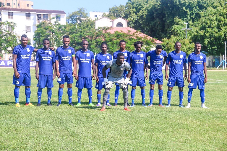 Bandari FC players ahead of their SPL opening match against Gor Mahia FC in Mombasa on Saturday December 8, 2018.PHOTO/SPN