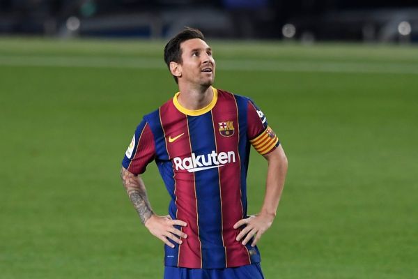 Barcelona's Argentinian forward Lionel Messi smiles during the Spanish league football match FC Barcelona against Villarreal CF at the Camp Nou stadium in Barcelona on September 27, 2020. PHOTO | AFP