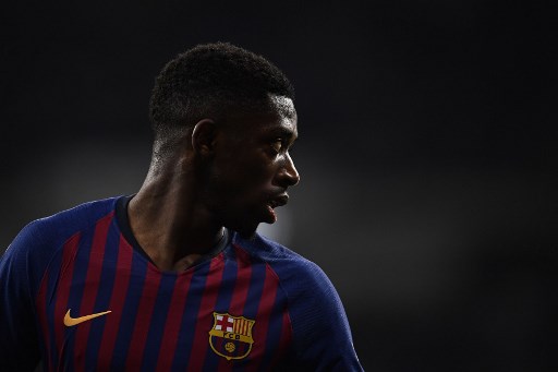 Barcelona's French forward Ousmane Dembele looks on during the Spanish league football match between Real Madrid CF and FC Barcelona at the Santiago Bernabeu stadium in Madrid on March 2, 2019. PHOTO/AFP