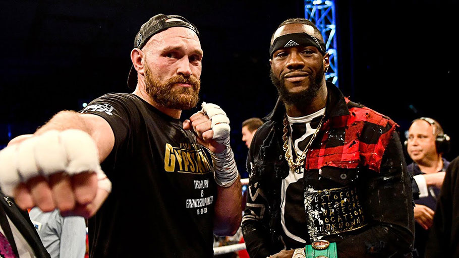 Britain's Tyson Fury (left) will challenge America's Deontay Wilder for the WBC world boxing heavyweight title on December 1. PHOTO/Courtesy