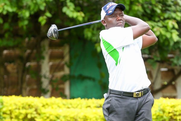C J Wangai of Sigona Golf Club in action during the fourth leg of the Road To KCB Karen Masters. PHOTO/Courtesy