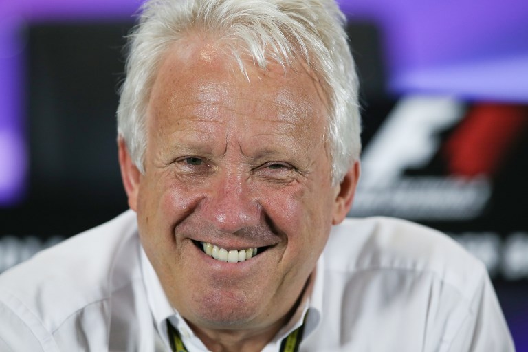 CAPTION: In this file photo taken on July 3, 2014 Formula One race director Charlie Whiting smiles during a press conference at the Silverstone circuit in Silverstone ahead of the British Formula One Grand Prix. Formula One's long-serving race director Charlie Whiting died in Melbourne on March 14, 2019 just days before the opening Grand Prix of the season, the sport's governing body said. PHOTO/ AFP