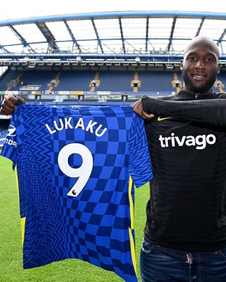 Chelsea's new number 9 Romelu Lukaku. PHOTO | Chelsea FC