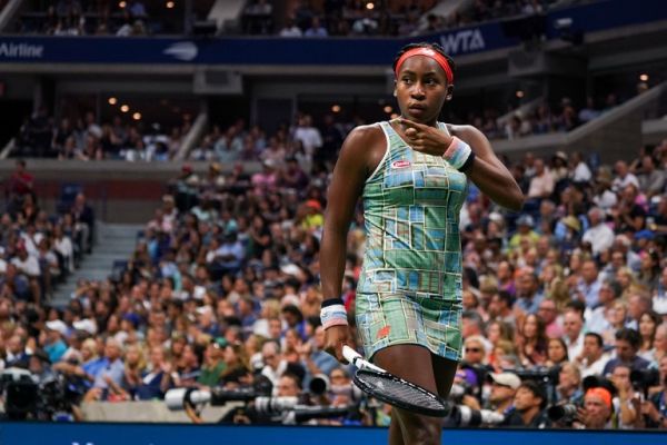 Coco Gauff of the US gestures for her towel during her match against Naomi Osaka of Japan in the Round Three Women's Singles of the 2019 US Open at the USTA Billie Jean King National Tennis Center in New York on August 31, 2019. PHOTO | AFP