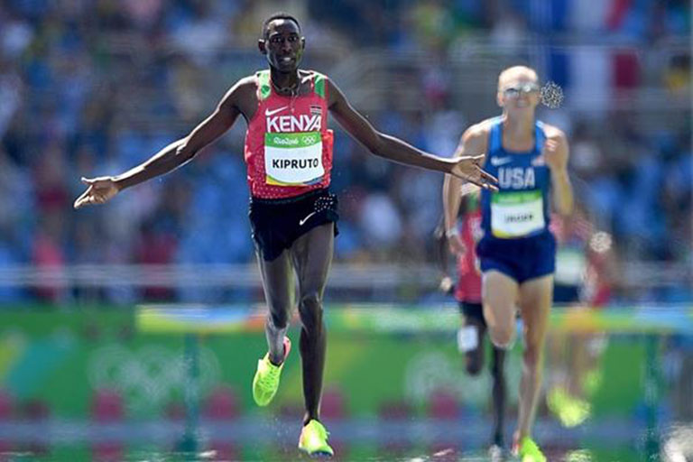 Conseslus Kipruto beats American Evan Jager to the Rio 2016 Olympics men 3000m steeplechase title. PHOTO/File