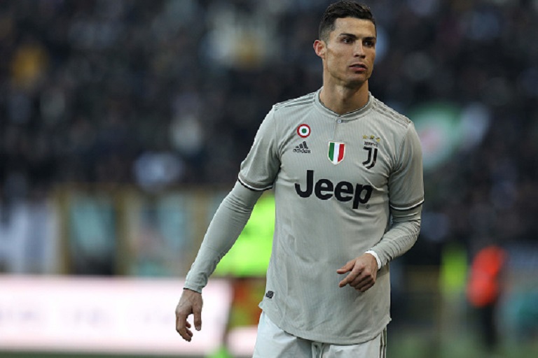 Cristiano Ronaldo of Juventus during the Italian Serie A match between Bologna v Juventus at the Stadio Renato Dall'Ara on February 23, 2019 in Bologna Italy.PHOTO/GETTY IMAGES