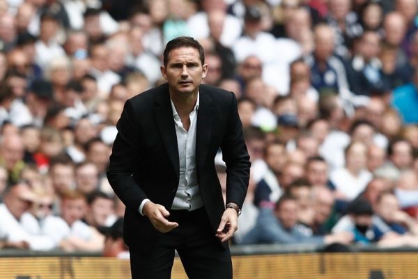 Derby County's English manager Frank Lampard looks on during the English Championship play-off final football match between Aston Villa and Derby County at Wembley Stadium in London on May 27, 2019. PHOTO/AFP