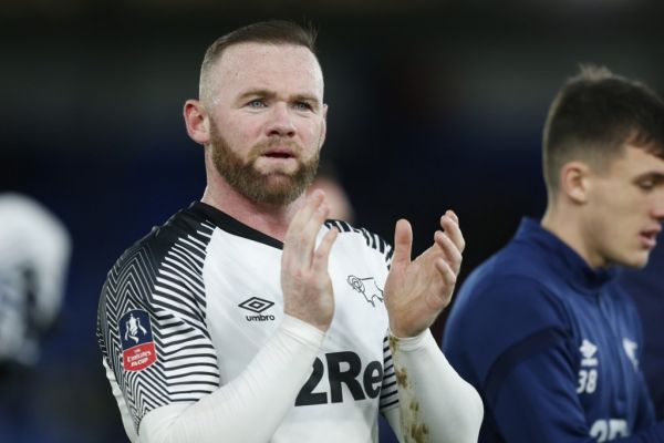 Derby County's English striker Wayne Rooney applauds after winning the English FA Cup third round football match between Crystal Palace and Derby County at Selhurst Park in south London on January 5, 2020. PHOTO | AFP