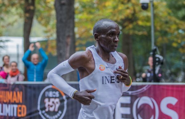Eliud Kipchoge runs during INEOS 159 Challenge on Oct 12, 2019 at Vienna, Austria. PHOTO | AFP
