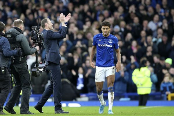 Everton Caretaker Manager Duncan Ferguson applauds the fans during the Premier League football match between Everton and Chelsea at Goodison Park, Liverpool, England on 7 December 2019 . PHOTO | AFP