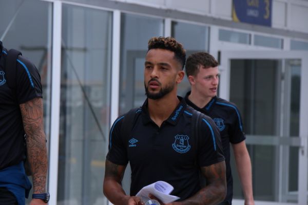 Everton FC star, Theo Walcott pictured at the Jomo Kenyatta International Airport, Nairobi when the Blues jetted for their match against Kariobangi Sharks FC on Saturday, July 6, 2019. PHOTO/SPN