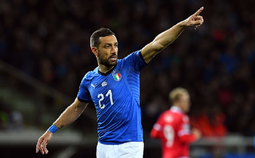 Fabio Quagliarella of Italy gestures during the 2020 UEFA European Championships group J qualifying match between Italy and Liechtenstein at Ennio Tardini on March 26, 2019 in Parma, Italy. PHOTO/GettyImages