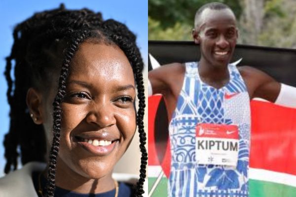 Faith Kipyegon and Kevin Kiptum. PHOTO| AFP