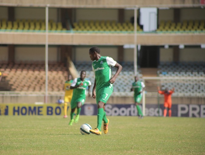 Gor Mahia FC player in action against Mathare United FC at Kasarani Stadium in Nairobi on January 6, 2019.PHOTO/SPN