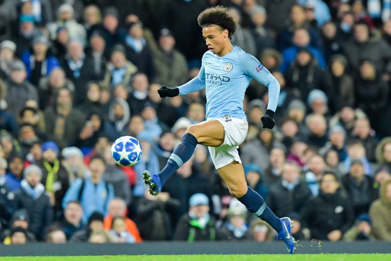 Great Britain, Manchester: Soccer: Champions League, Manchester City - 1899 Hoffenheim, Group stage, Group F, 6th matchday, at Etihad Stadium. Leroy Sane of Manchester City plays the ball. PHOTO/AFP