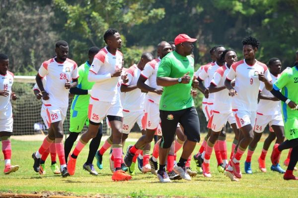 Harambee Stars players at a training session in Nairobi. PHOTO | Harambee Stars