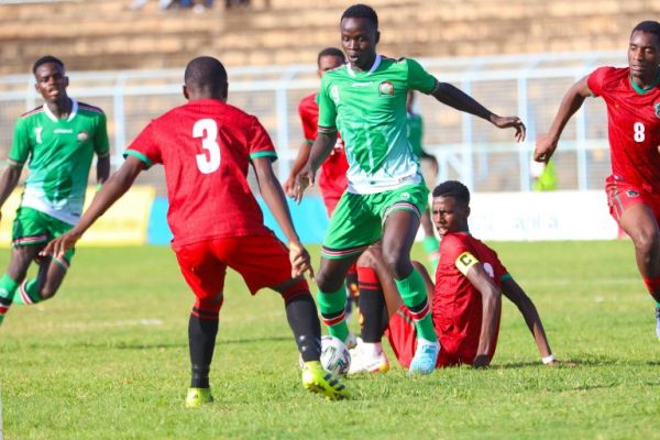 Harambee Stars U20 against Malawi. PHOTO| FKF