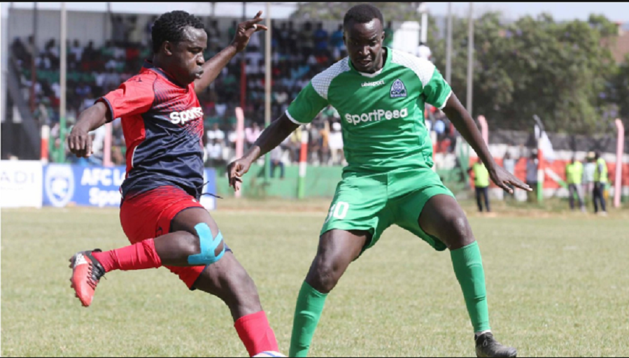 Humphrey Mieno of Gor Mahia FC in action against AFC Leopards SC during a recent SportPesa Premier League match. PHOTO/Goal.com