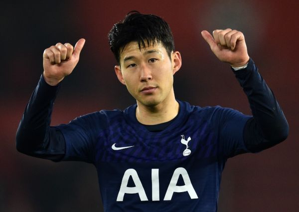 In this file photo taken on January 25, 2020 Tottenham Hotspur's South Korean striker Son Heung-Min applauds the fans at the end of the game during the English FA Cup fourth round football match between Southampton and Tottenham Hotspur at St Mary's Stadium in Southampton, southern England on January 25, 2020. Tottenham forward Son Heung-min will start four weeks of national service in South Korea in April 2020. Son returned to Asia recently after the Premier League was postponed because of the coronavirus and is in a two-week quarantine period. PHOTO | AFP