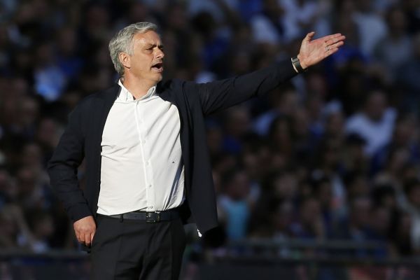 In this file photo taken on May 19, 2018 Manchester United's Portuguese manager Jose Mourinho gestures from the touchline during the English FA Cup final football match between Chelsea and Manchester United at Wembley stadium in London. Jose Mourinho, one of European football's most successful managers, was appointed on November 20, 2019 to replace the sacked Mauricio Pochettino at Tottenham, with a brief to revive the fortunes of a club languishing in the lower reaches of the Premier League. PHOTO | AFP